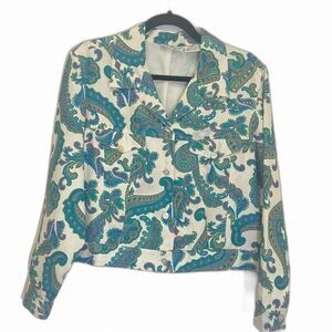Patchington - Silk/Linen Paisley Print Jacket - Women's size M